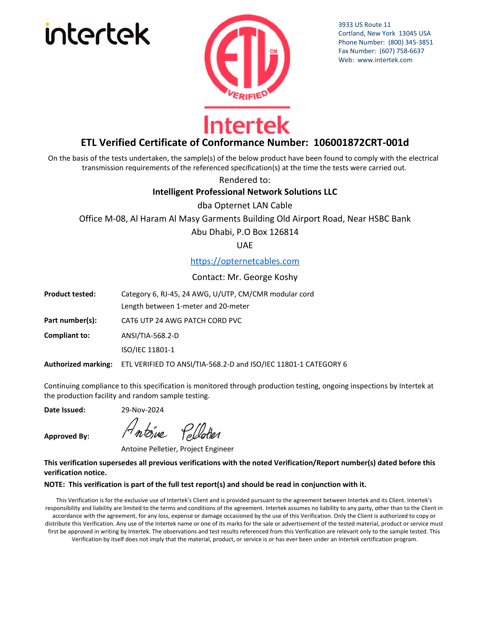 Certificate 6